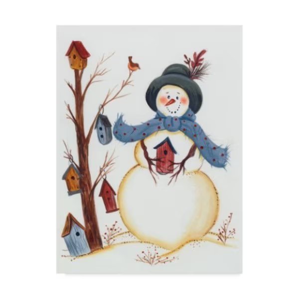 Beverly Johnston 'Snowy Friend' Canvas Art, 24x32, Trademark Fine Art, Mfr#: ALI40184-C2432GG